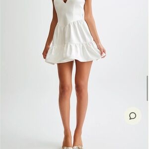 Meshki - Holly Satin Structured Halter Mini Dress